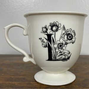 Anthropologie Missus Monogrammed pedestal mug